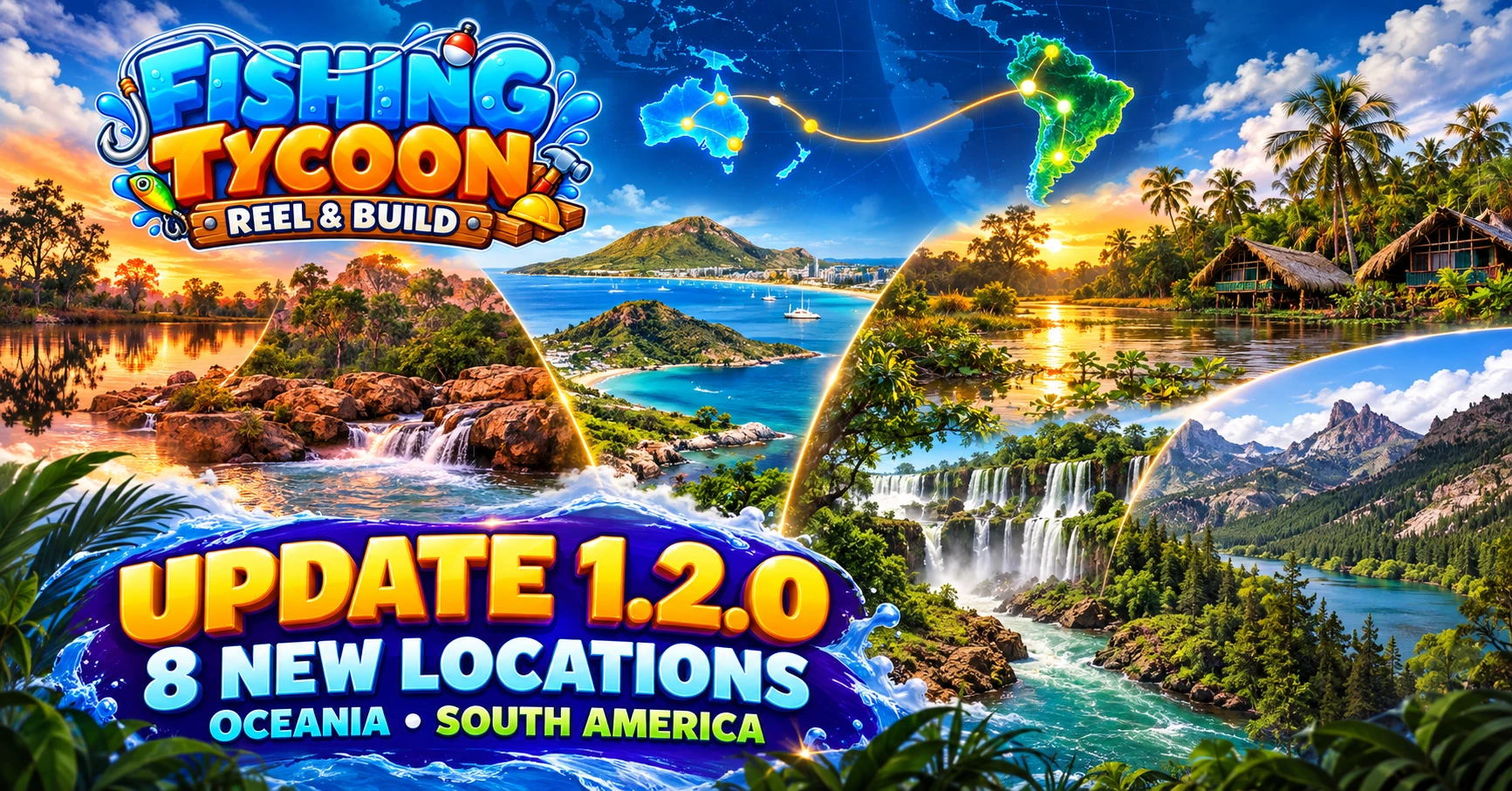 Fishing Tycoon 1.2.0: Eight New Locations